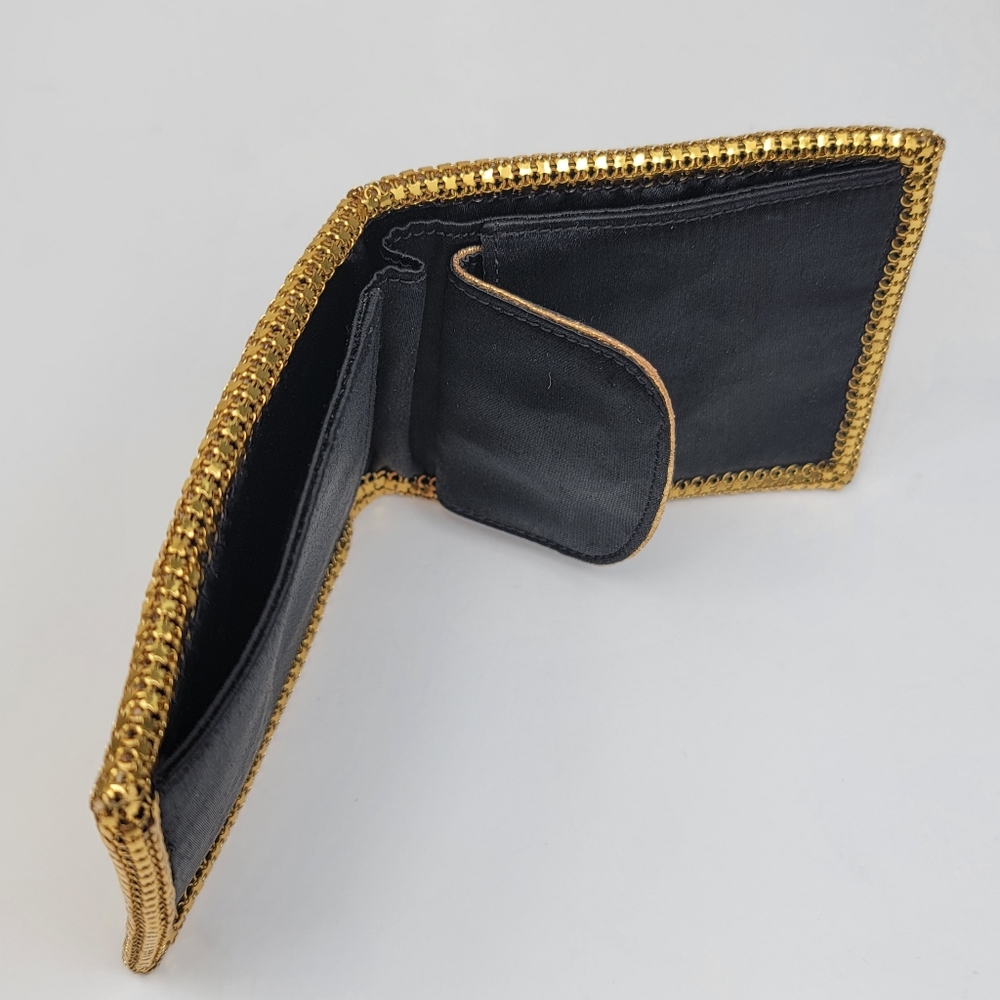 Evans Vintage 1960s Metallic Gold Mesh Bifold Wallet - Picture 9 of 17